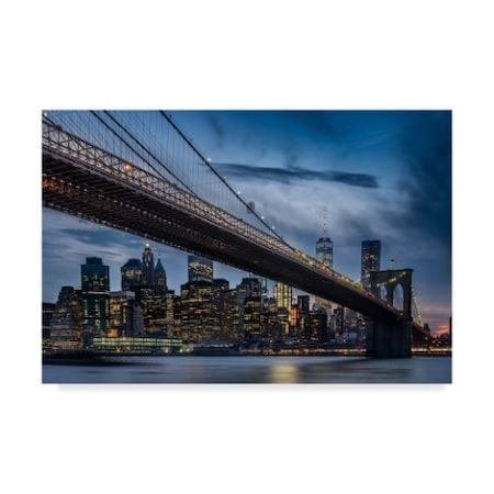 Ozmen70 'Manhattan From Dumbo' Canvas Art,16x24